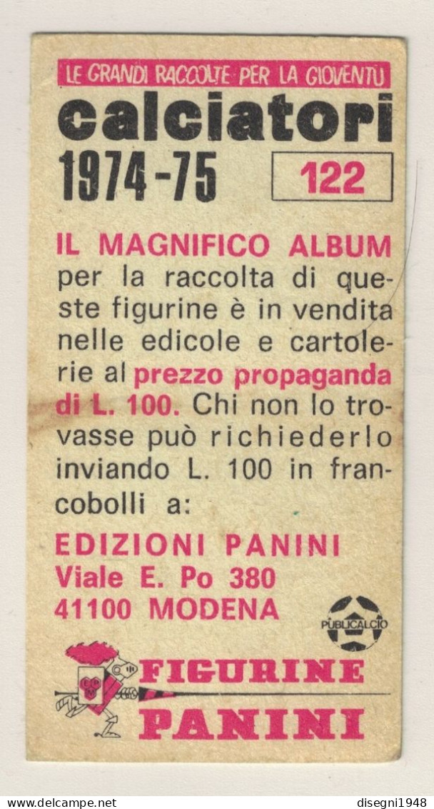 12776 "CLAUDIO GENTILE - 182 -  JUVENTUS - FIGURINE PANINI 1974 - 75"  FIGURINA CARTONATA ORIG. - Other & Unclassified