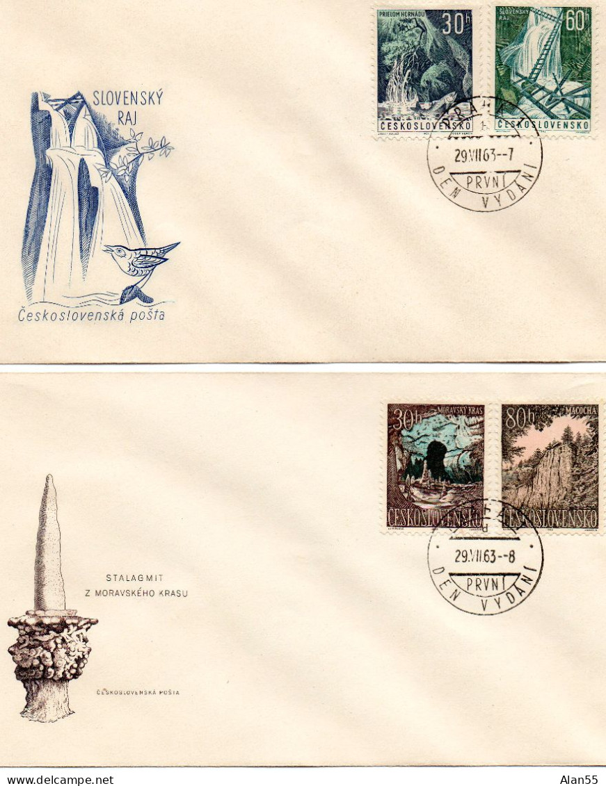 TCHECOSLOVAQUIE.1963.  "TOURISME".FLORE FAUNE.2 FDC - Autres & Non Classés