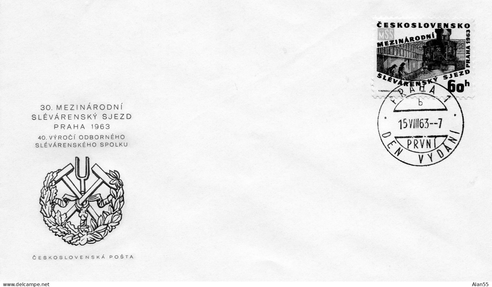 TCHECOSLOVAQUIE.1963. FDC Blast Furnace, Iron Founders. Scott 1193 - Fabriken Und Industrien