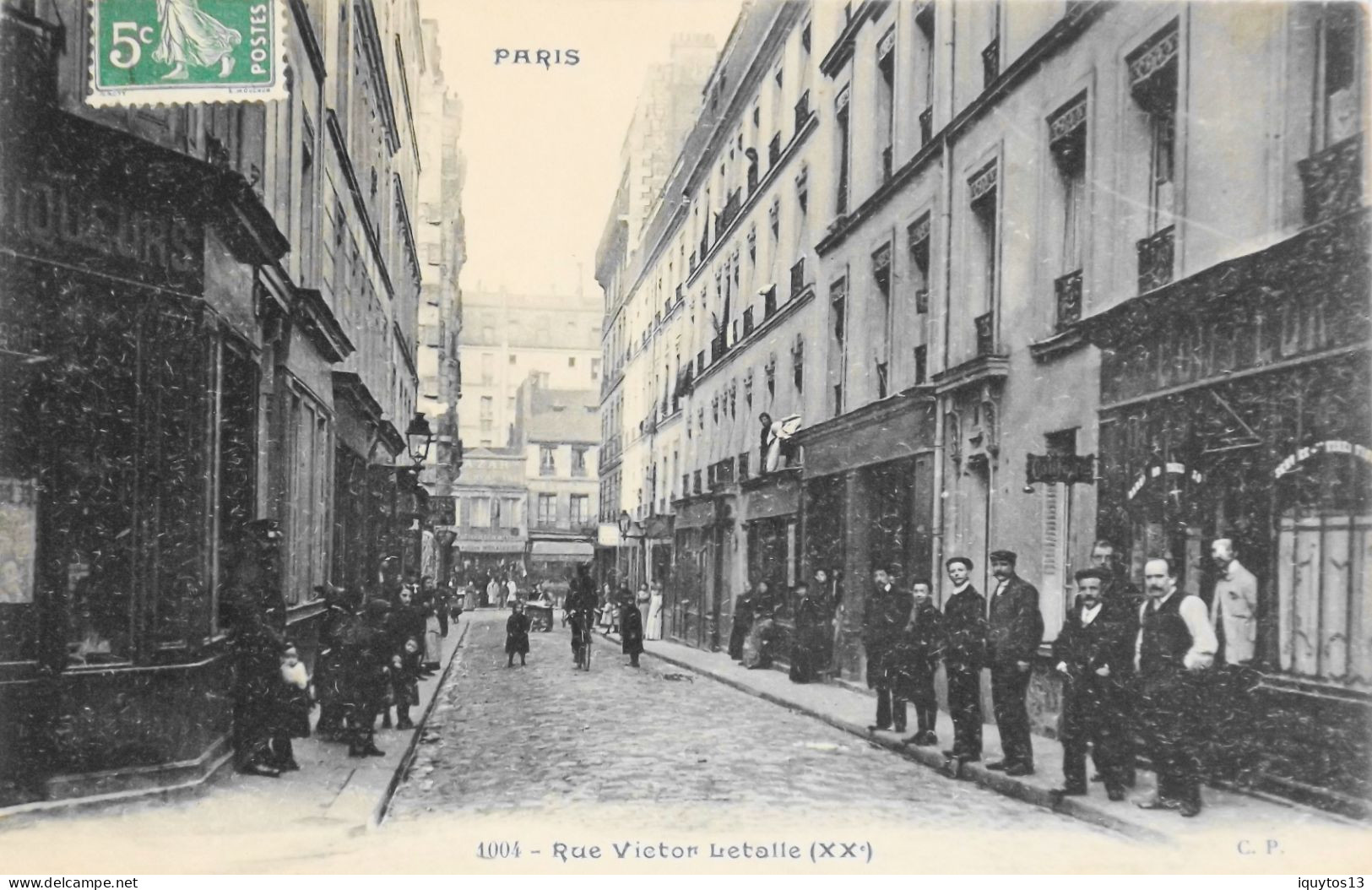 CPA. [75] > PARIS > N° 1004 - Rue Victor Letalle - (XXe Arrt.) - 1910 - TBE - District 20