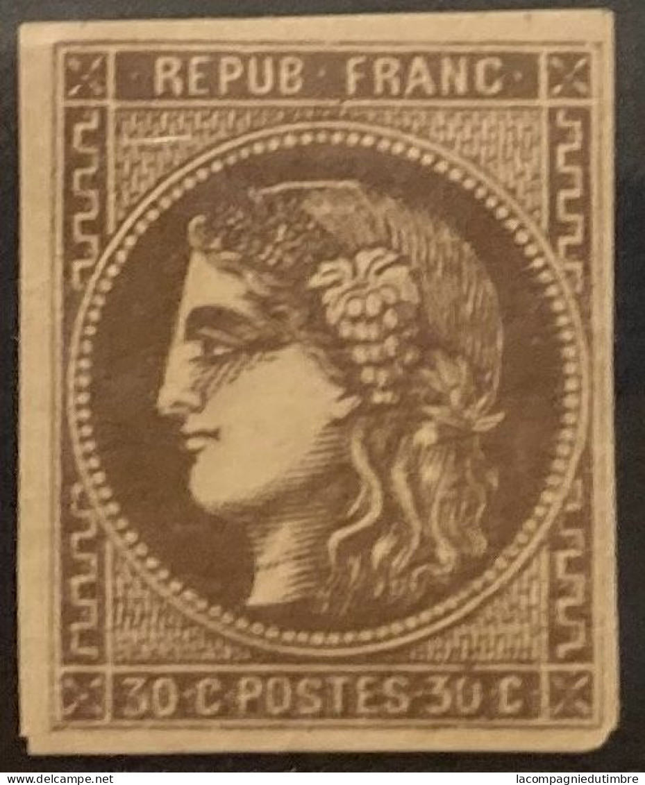 France Bordeaux YT N° 47 Neuf *. TB Signé Brun - 1870 Bordeaux Printing