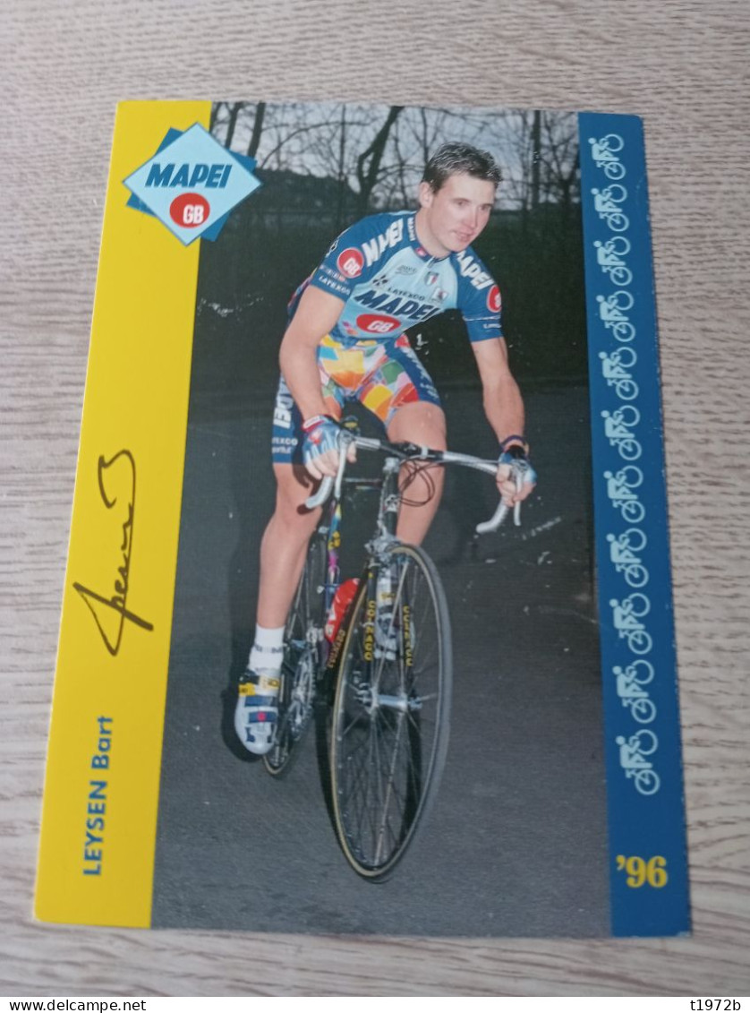 Cyclisme Cycling Ciclismo Ciclista Wielrennen Radfahren LEYSEN BART (Mapei-GB 1996) - Cyclisme