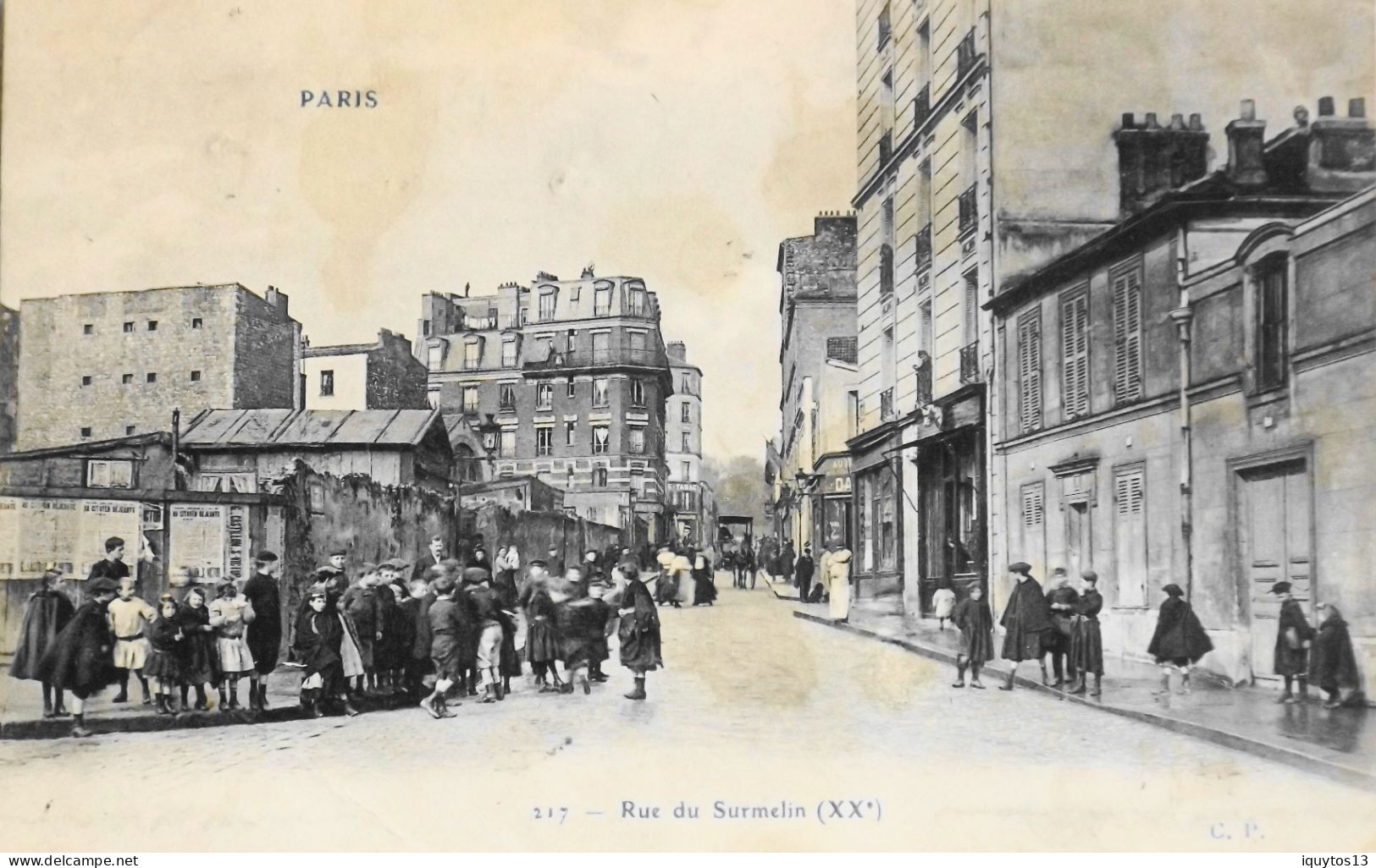 CPA. [75] > PARIS > N° 217 - Rue Du Surmelin - (XXe Arrt.) - 1906 - BE - Paris (20)