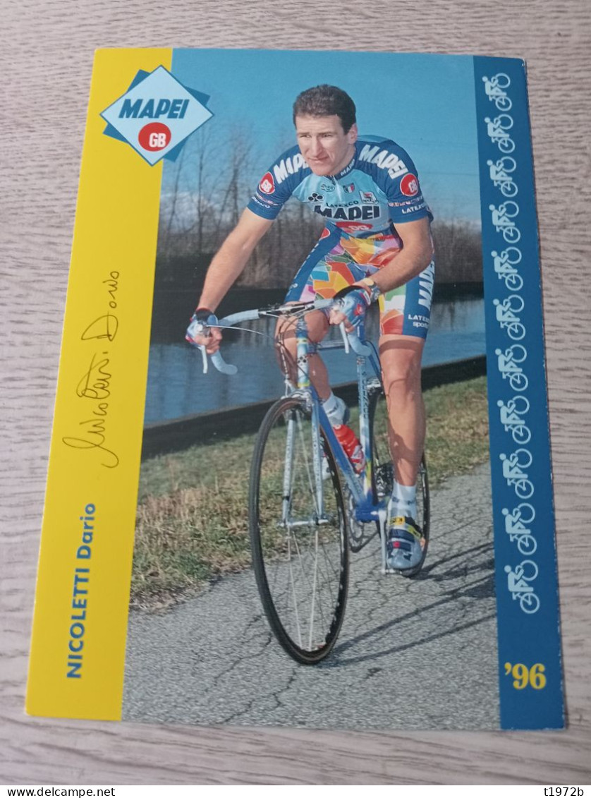 Cyclisme Cycling Ciclismo Ciclista Wielrennen Radfahren NICOLETTI DARIO (Mapei-GB 1996) - Cyclisme