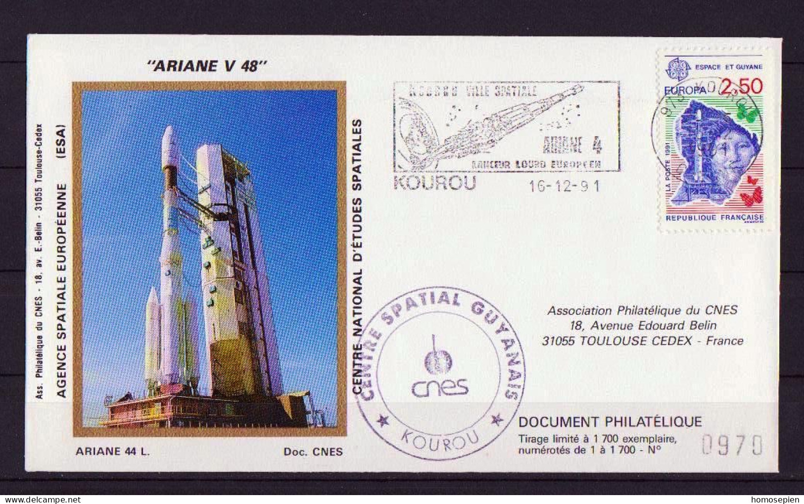 Espace 1991 12 17 - CNES - Ariane V48 - Lanceur - Europa