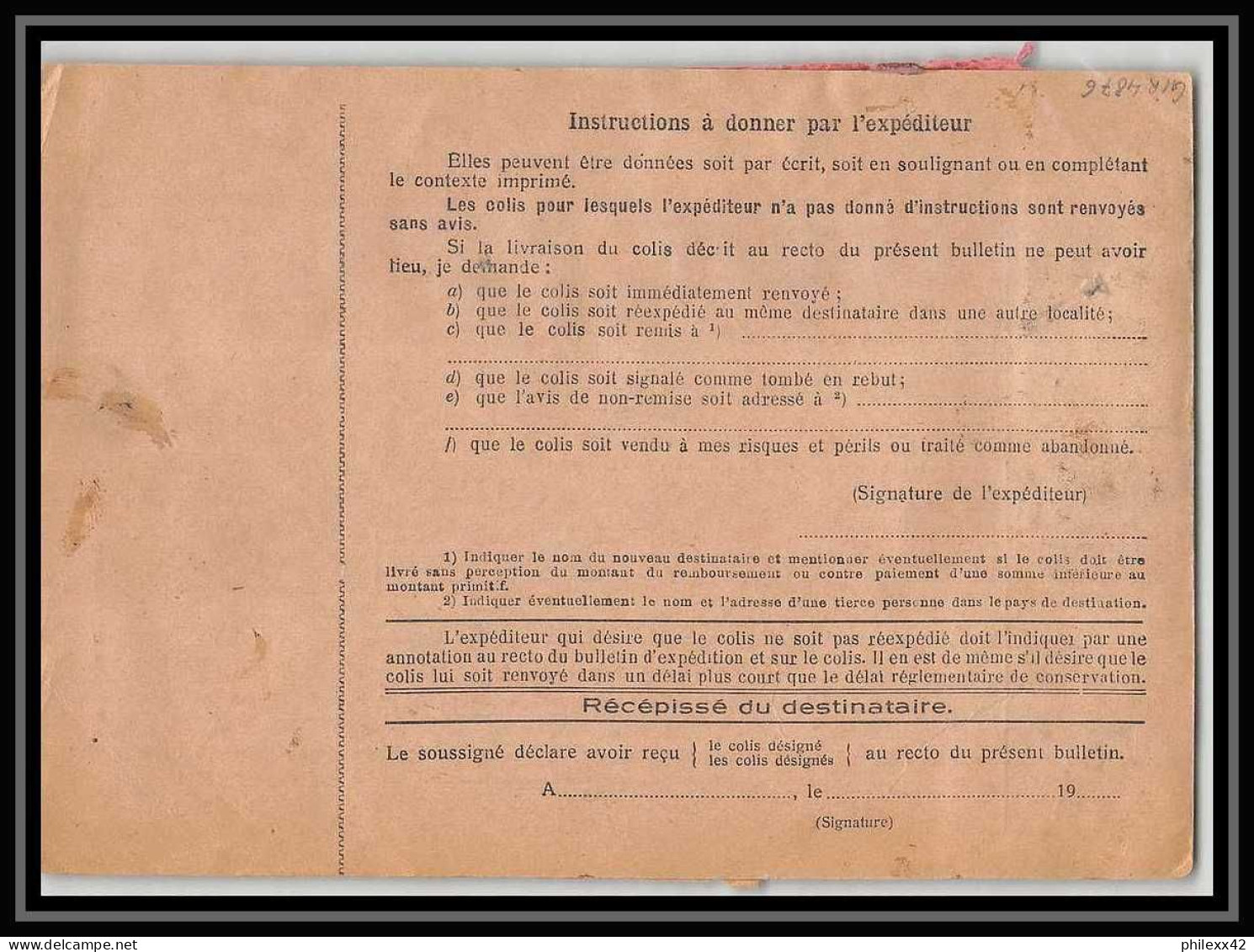 25348/ Bulletin D'expédition France Colis Postaux Fiscal Haut Rhin Saint-Louis 1931 Pour Bar Le Duc Meuse Par Igney 260 - Brieven & Documenten