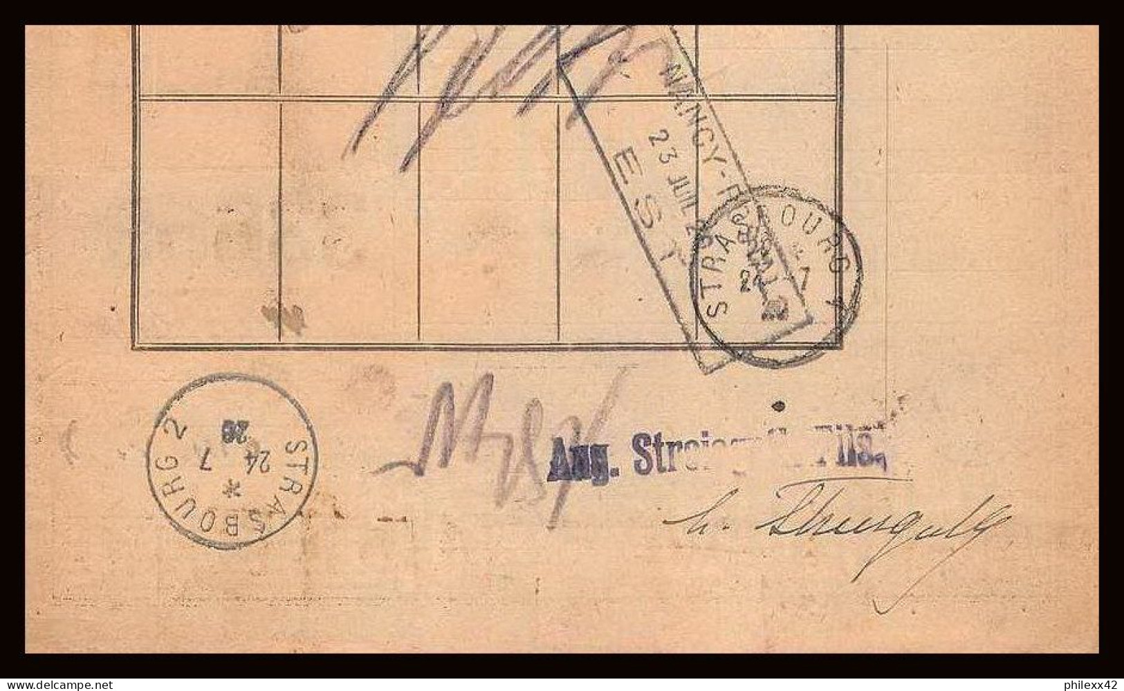 25307/ Bulletin D'expédition France Colis Postaux Bas-Rhin Strasbourg 1920 N° 24 ET 26 Non Dentelé (imperforate) - Lettres & Documents