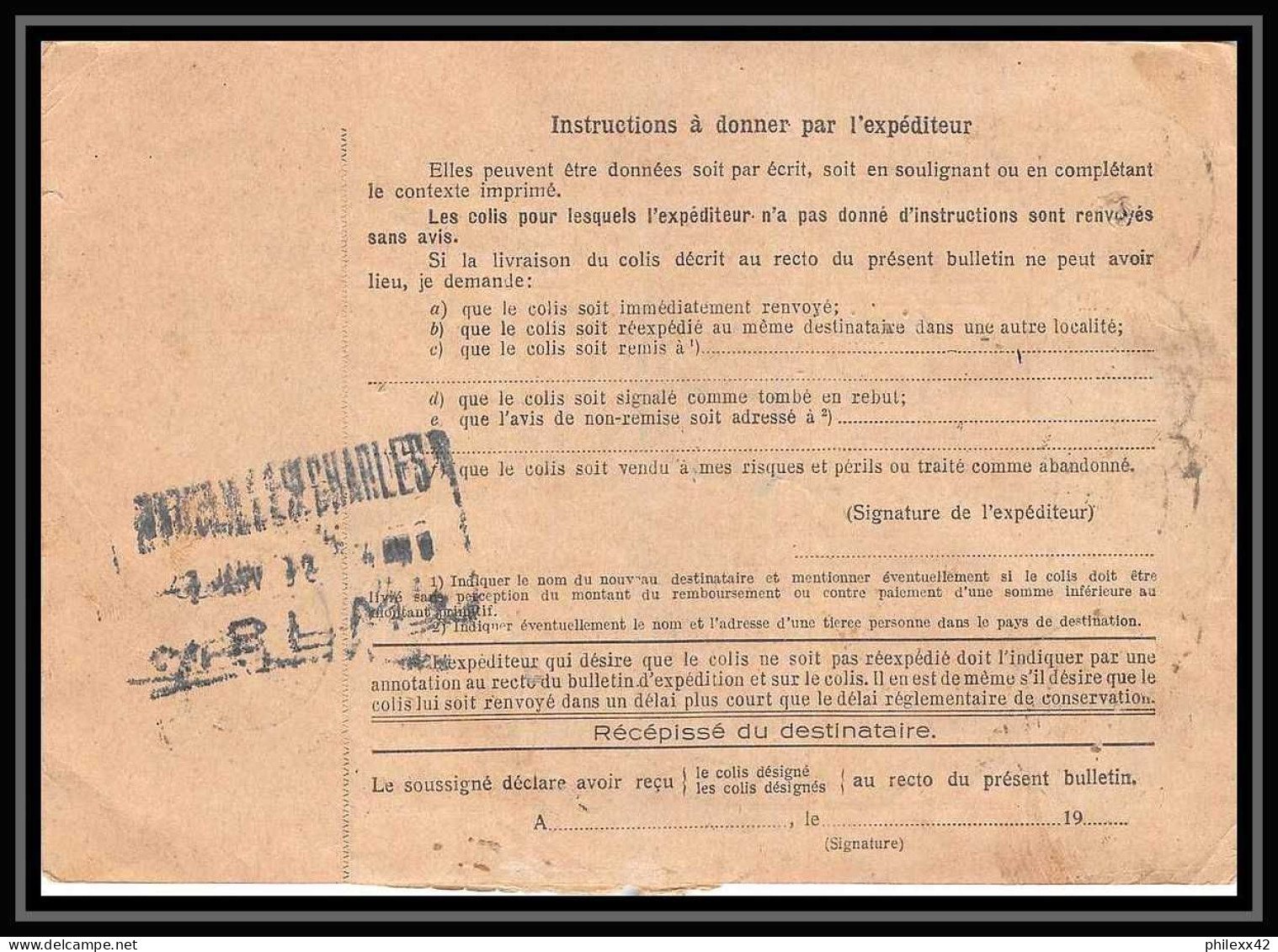 25212/ Bulletin D'expédition France Colis Postaux Fiscal Strasbourg 4 1932 Montolivet Marseille N°260 Mont St Michel - Storia Postale