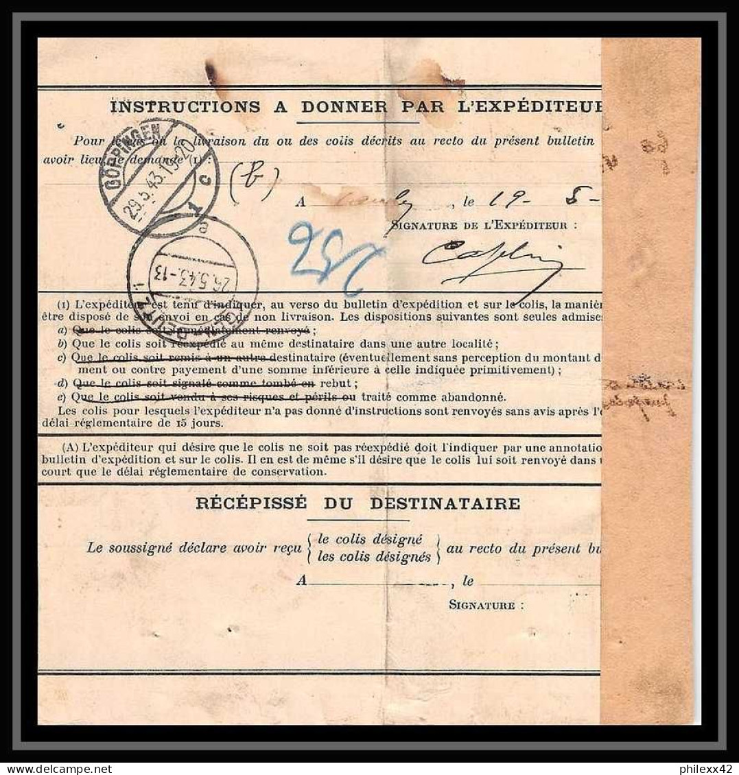 25157 Bulletin D'expédition France Colis Postaux Fiscal SNCF NORD 19/5/1943 POUR Zollamt Göppingen Allemagne (germany) - Cartas & Documentos