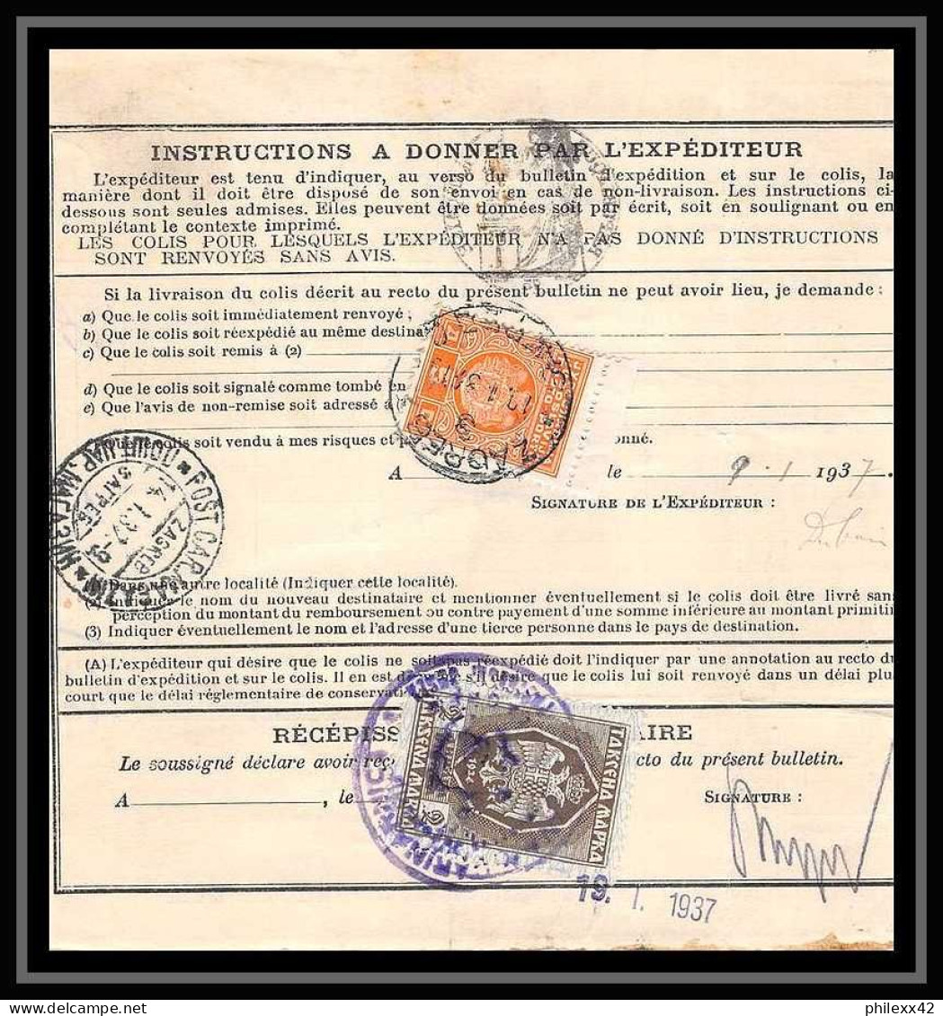 25119 Bulletin D'expédition France Colis Postaux Fiscal Chemin De Fer DU NORD POUR Böhmischdorf 1943 Allemagne Germany - Cartas & Documentos