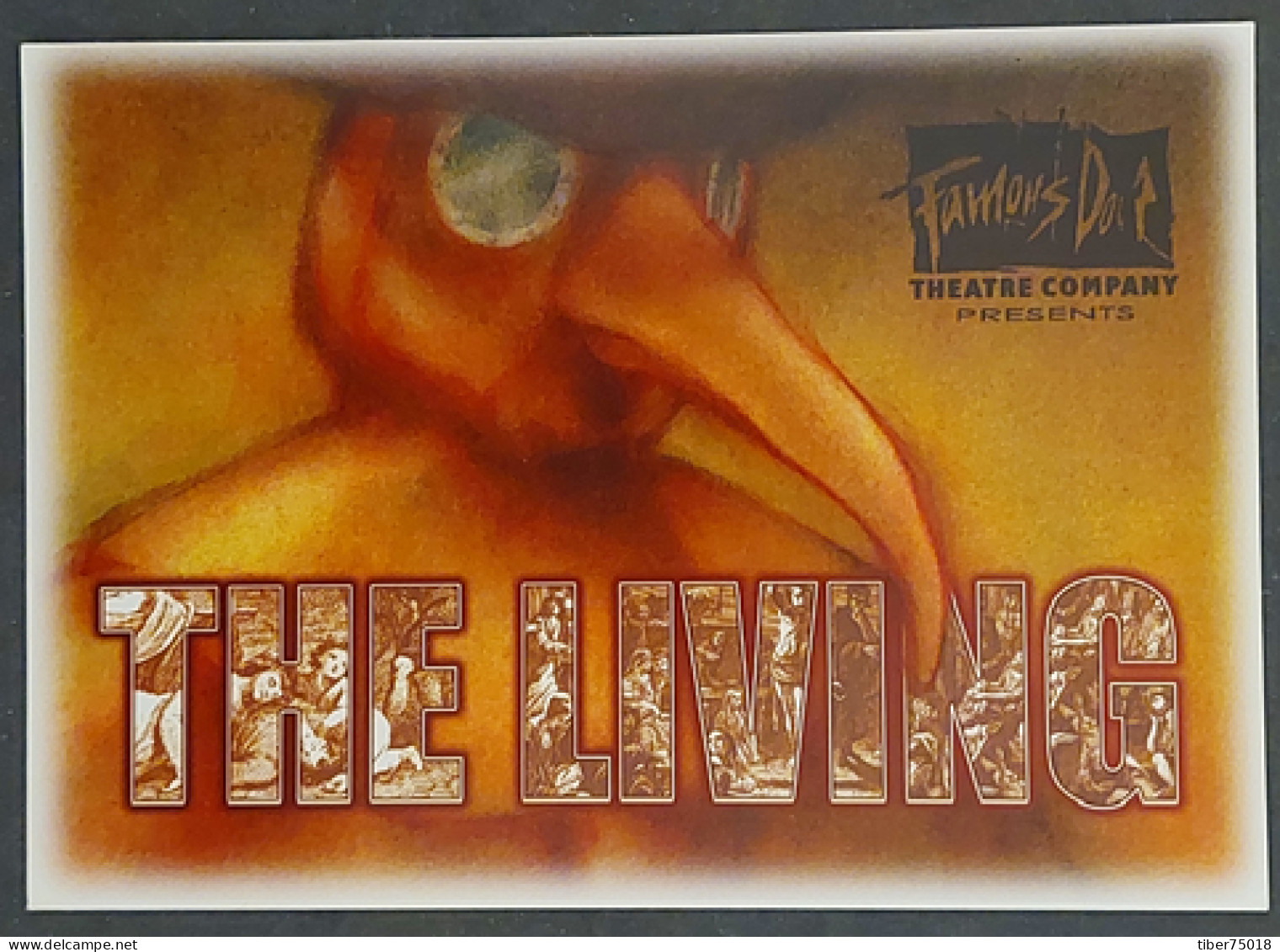 Carte Postale - The Living By Anthony Clarvoe (illustration : Donald Copper) Famous Door Theatre - Chicago - Theatre