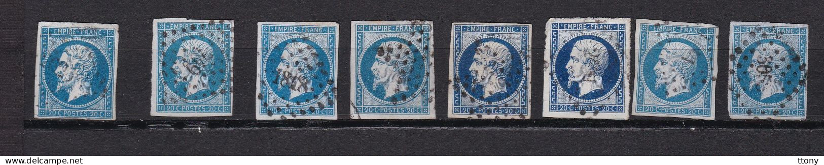 40     Timbres   Oblitérés  Napoléon III    20 C    40 C Et  Un    10c   Dentelés Et Non Dentelés - 1862 Napoleon III