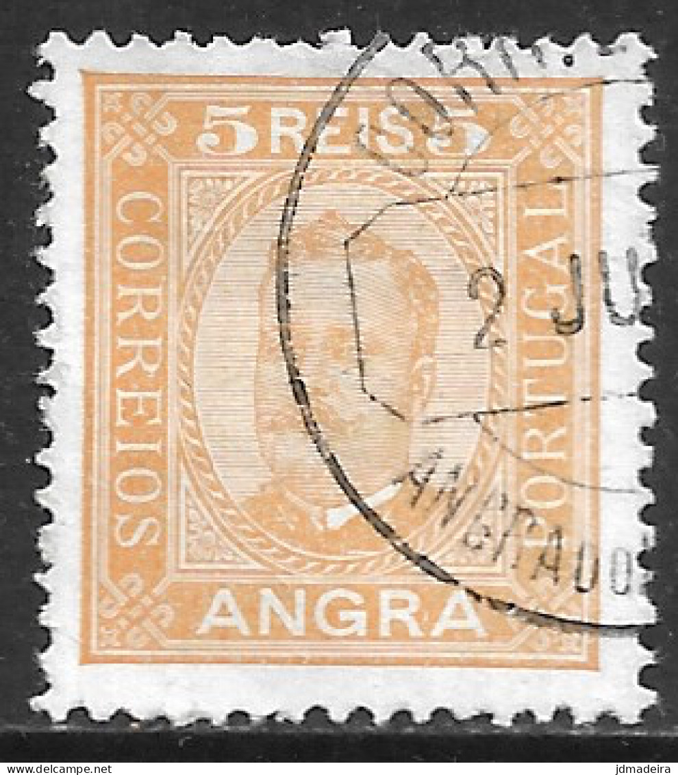 Angra – 1892 King Carlos 5 Réis Used Stamp - Angra