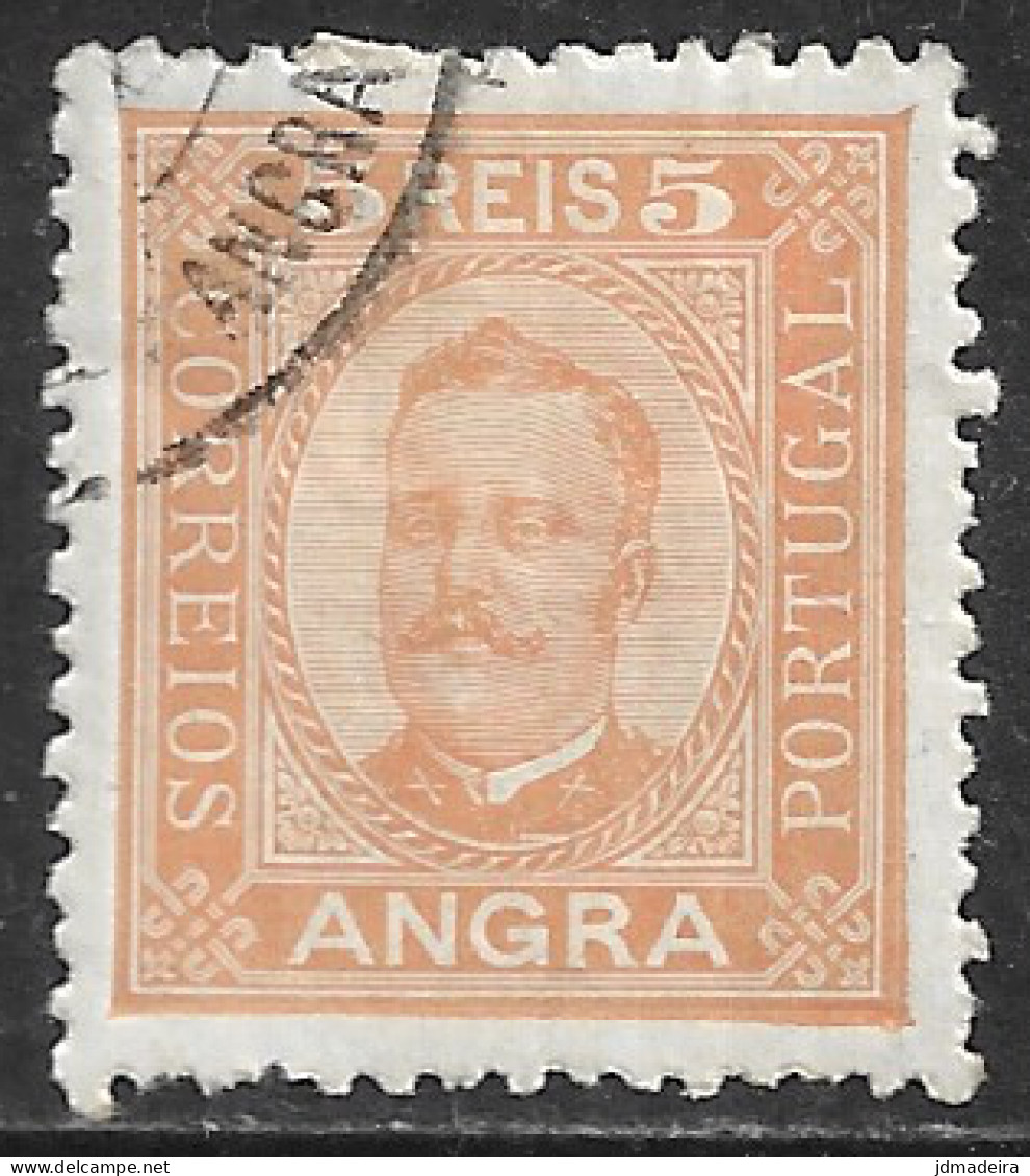 Angra – 1892 King Carlos 5 Réis Used Stamp - Angra