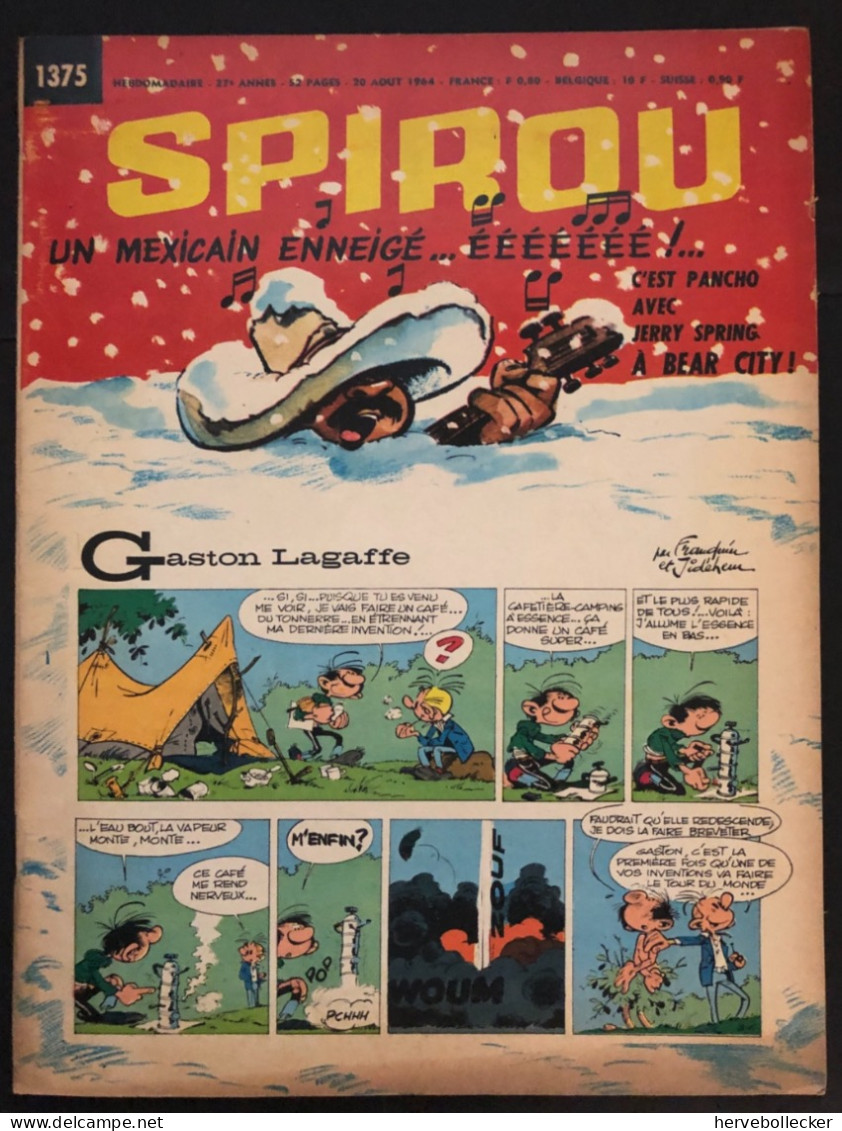 Spirou Hebdomadaire N° 1375 -1964 - Spirou Magazine