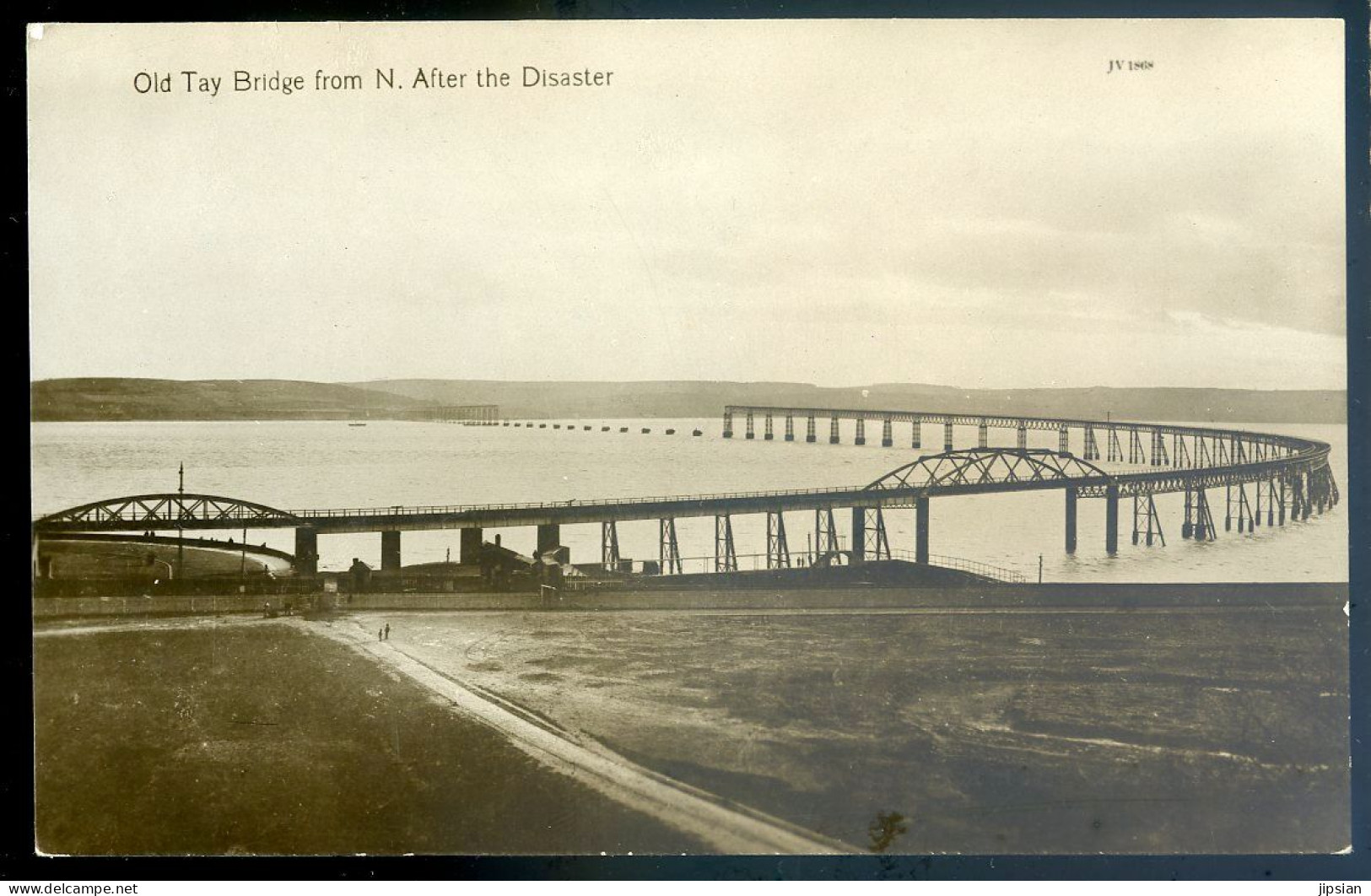 Cpa Carte Photo D' Ecosse -- Old Tay Bridge From N. After The Disaster STEP138bis - Altri & Non Classificati