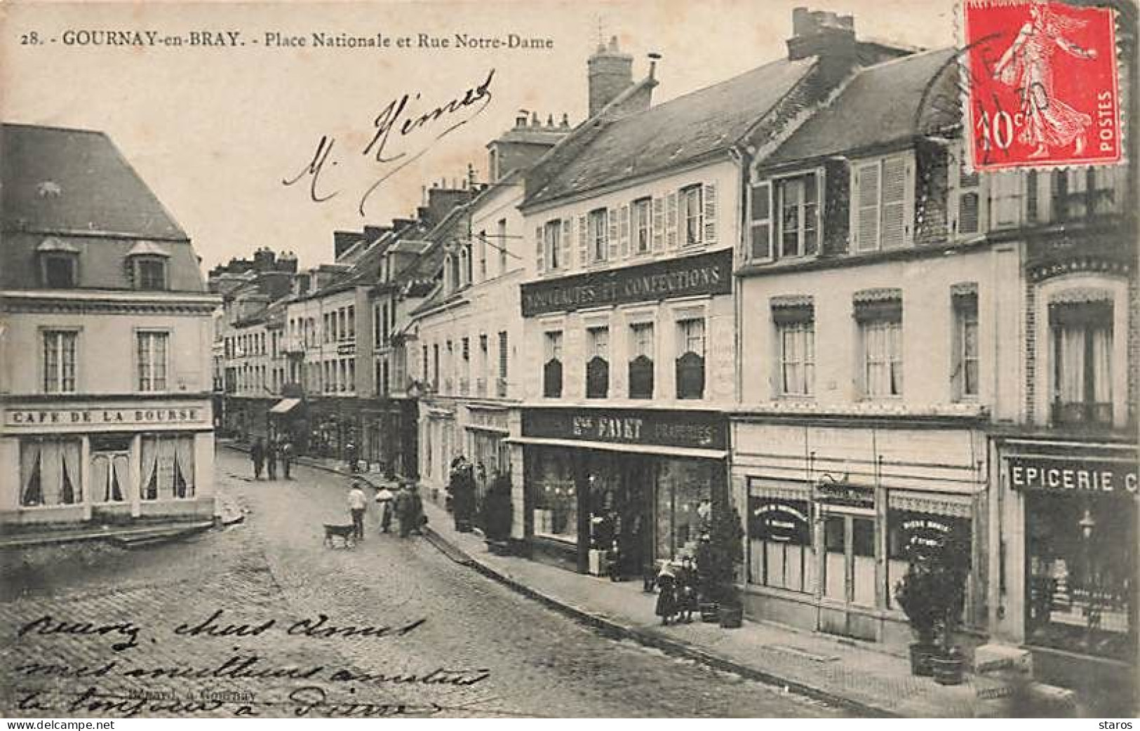 GOURNAY EN BRAY - Place Nationale Et Rue Notre Dame - Confections Fayet - Gournay-en-Bray