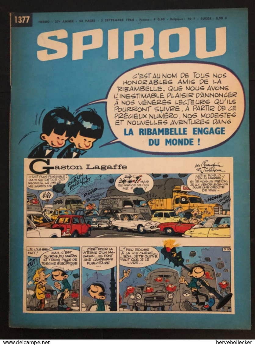 Spirou Hebdomadaire N° 1377 -1964 - Spirou Magazine