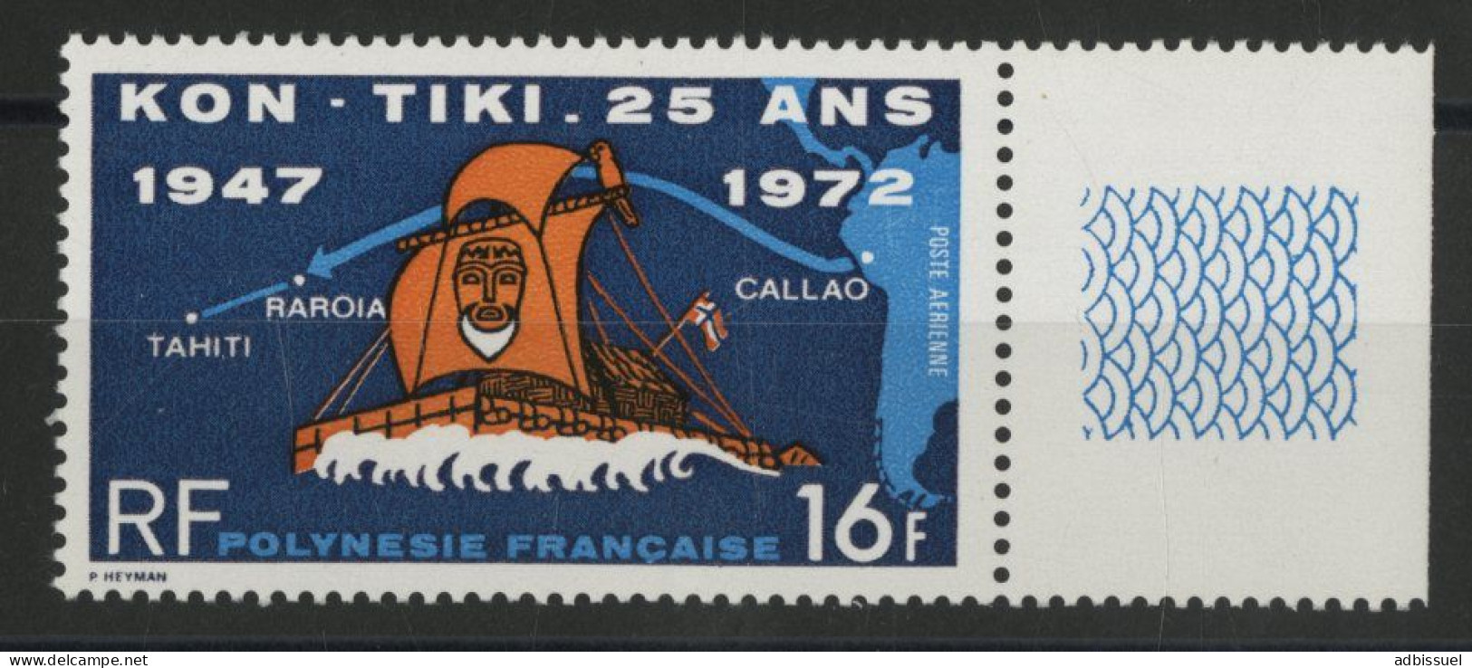 POLYNESIE Poste Aérienne PA N° 64 Bloc De Quatre Neuf ** (MNH) "KON-TIKI" TB - Ongebruikt