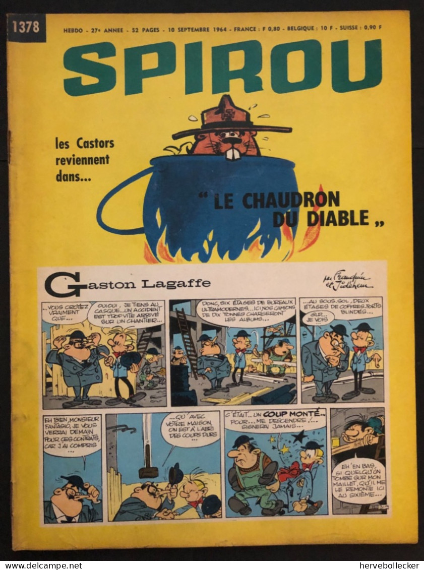 Spirou Hebdomadaire N° 1378 -1964 - Spirou Magazine