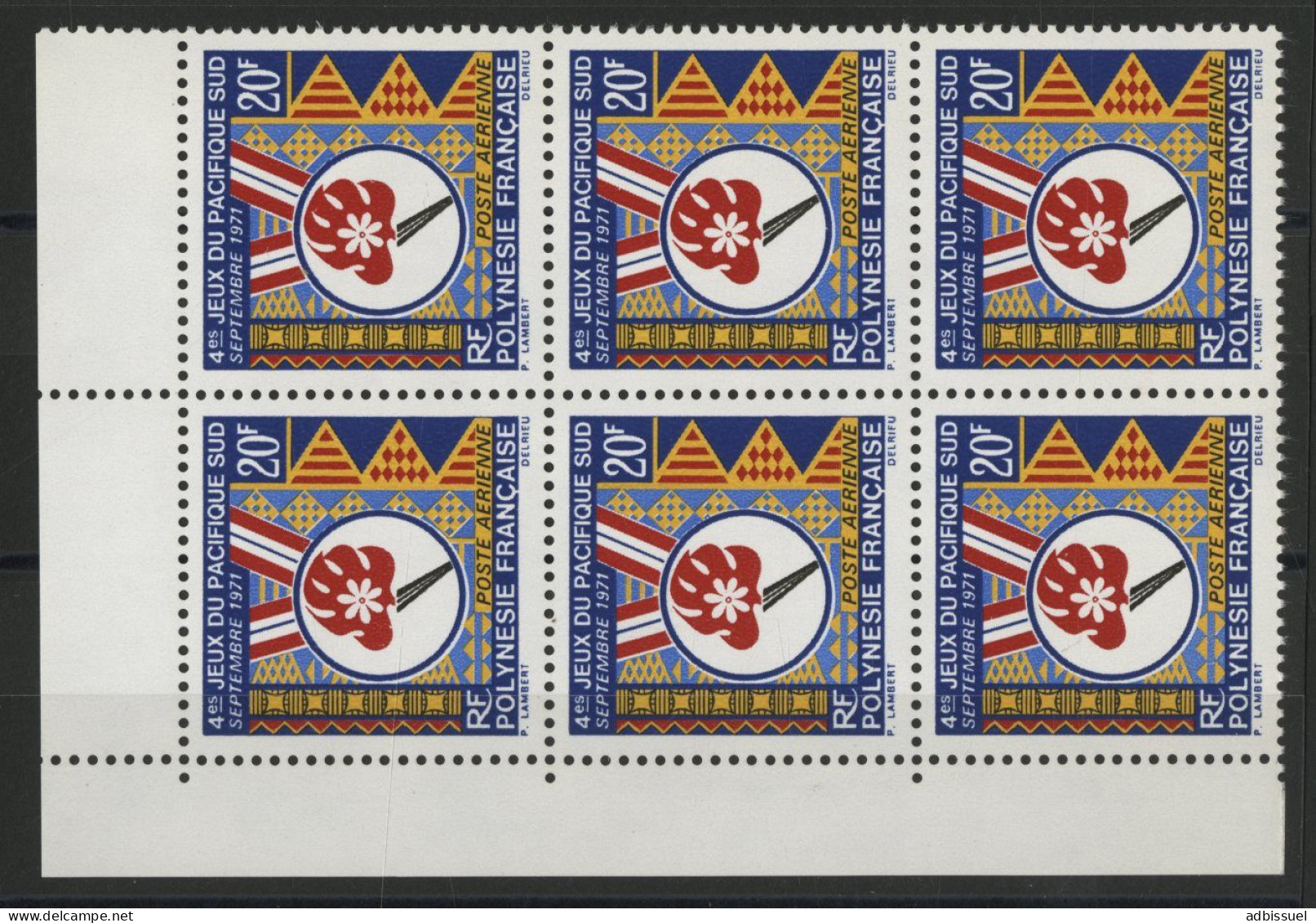 POLYNESIE Poste Aérienne PA N° 45 Bloc De Six Neuf ** (MNH) Cote 38 € TB - Ungebraucht