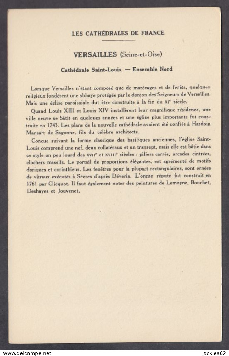 129239/ VERSAILLES, Cathédrale Saint-Louis, Collection De La Solution Pautauberge, 6e. Série - Geographie