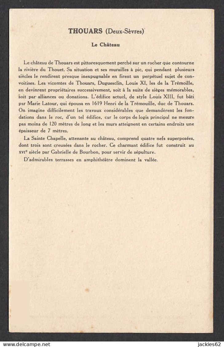 129235/ Château De THOUARS, Collection De La Solution Pautauberge, 7e. Série - Geographie