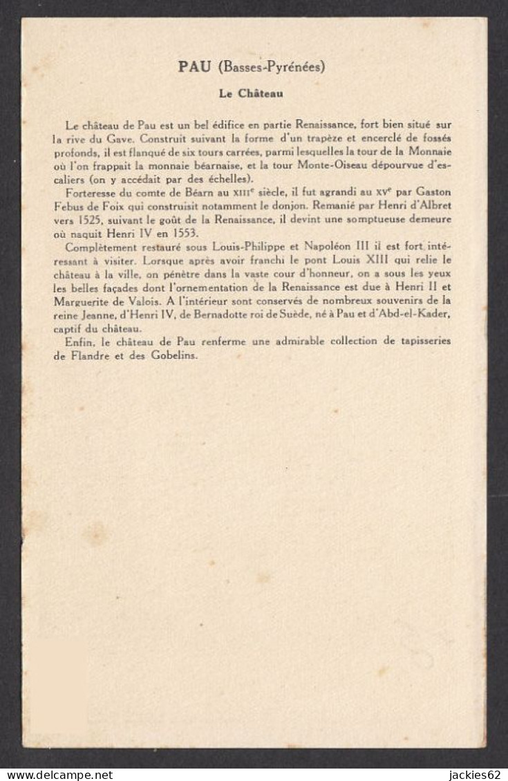 129233/ Château De PAU, Collection De La Solution Pautauberge, 7e. Série - Geographie