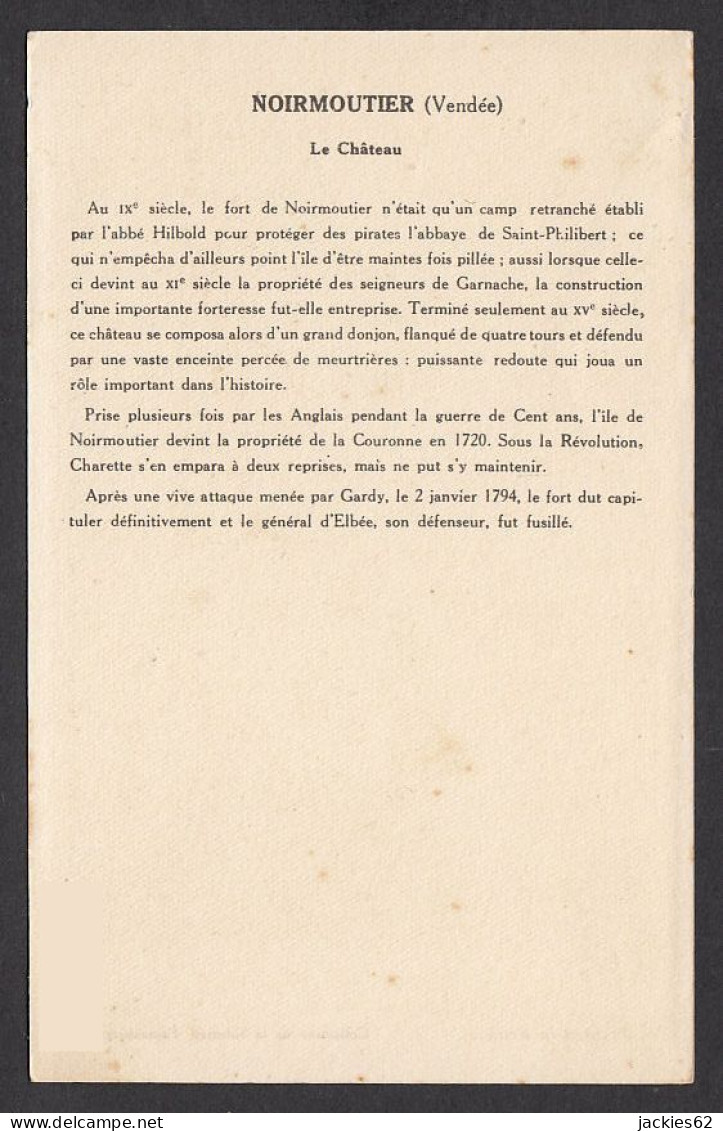 129232/ Château De NOIRMOUTIER, Collection De La Solution Pautauberge, 7e. Série - Geographie