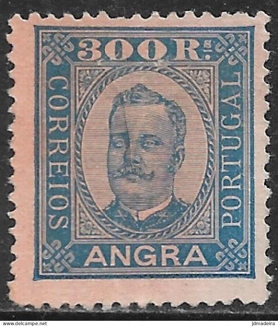 Angra – 1892 King Carlos 300 Réis Mint Stamp - Angra