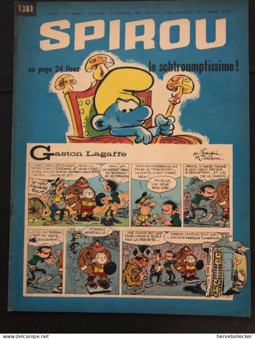 Spirou Hebdomadaire N° 1381 -1964 - Spirou Magazine