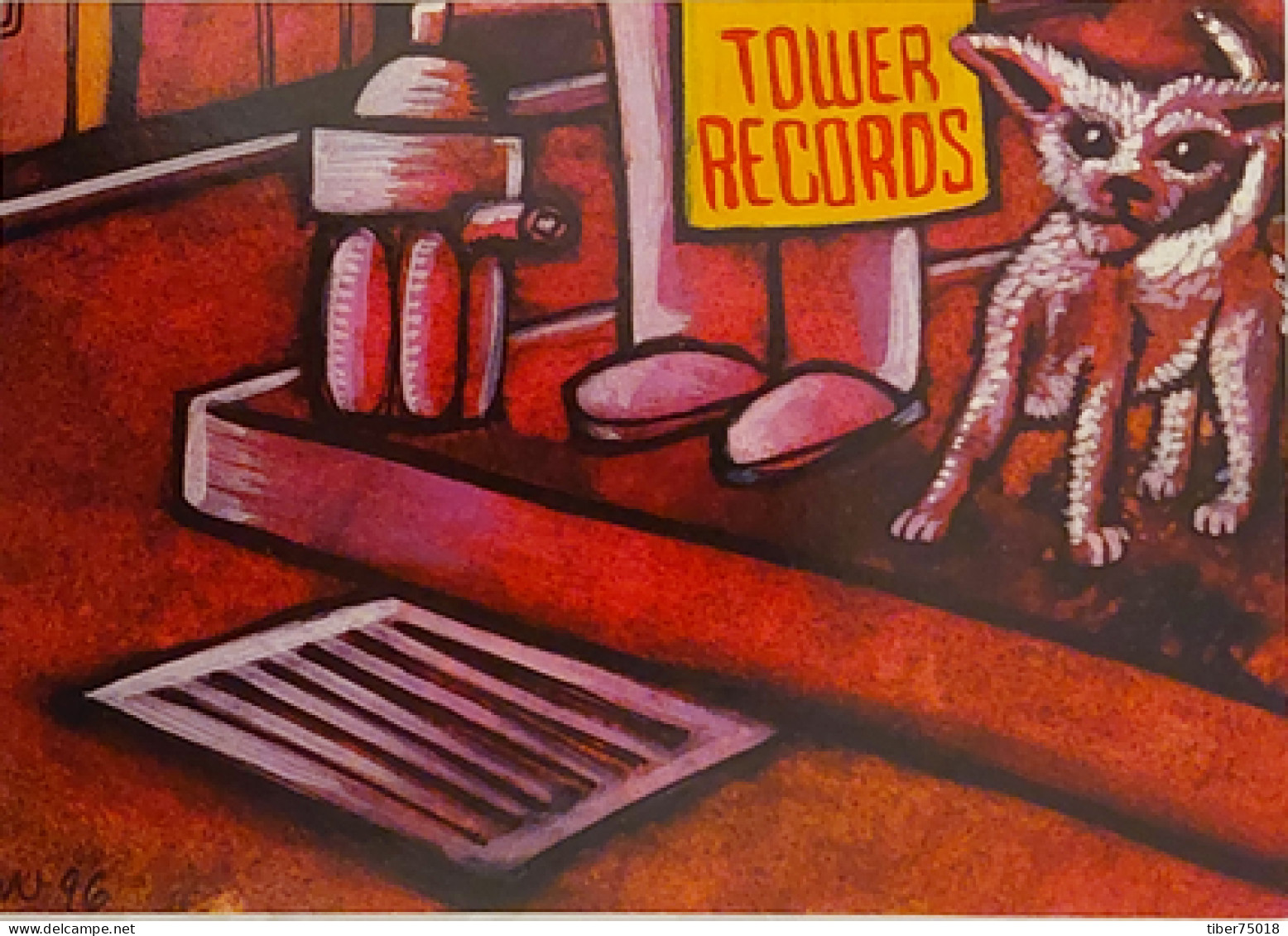 Carte Postale (Tower Records) Tower, The Internet's Real Record Store - Illustration : Strephon Taylor - Pubblicitari