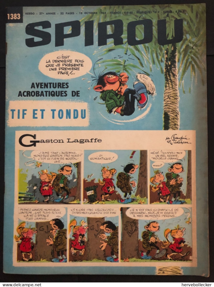 Spirou Hebdomadaire N° 1383 -1964 - Spirou Magazine