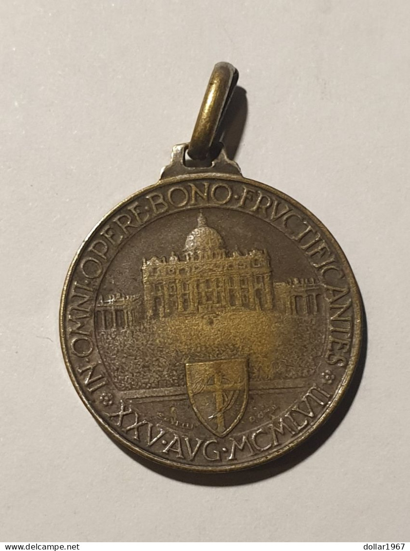 Congresso Giov. Operaia Cristiana -CM264 (Medal) 1957 Ae Argentato -  Original Foto  !!  Medallion  Dutch - Religion &  Esoterik