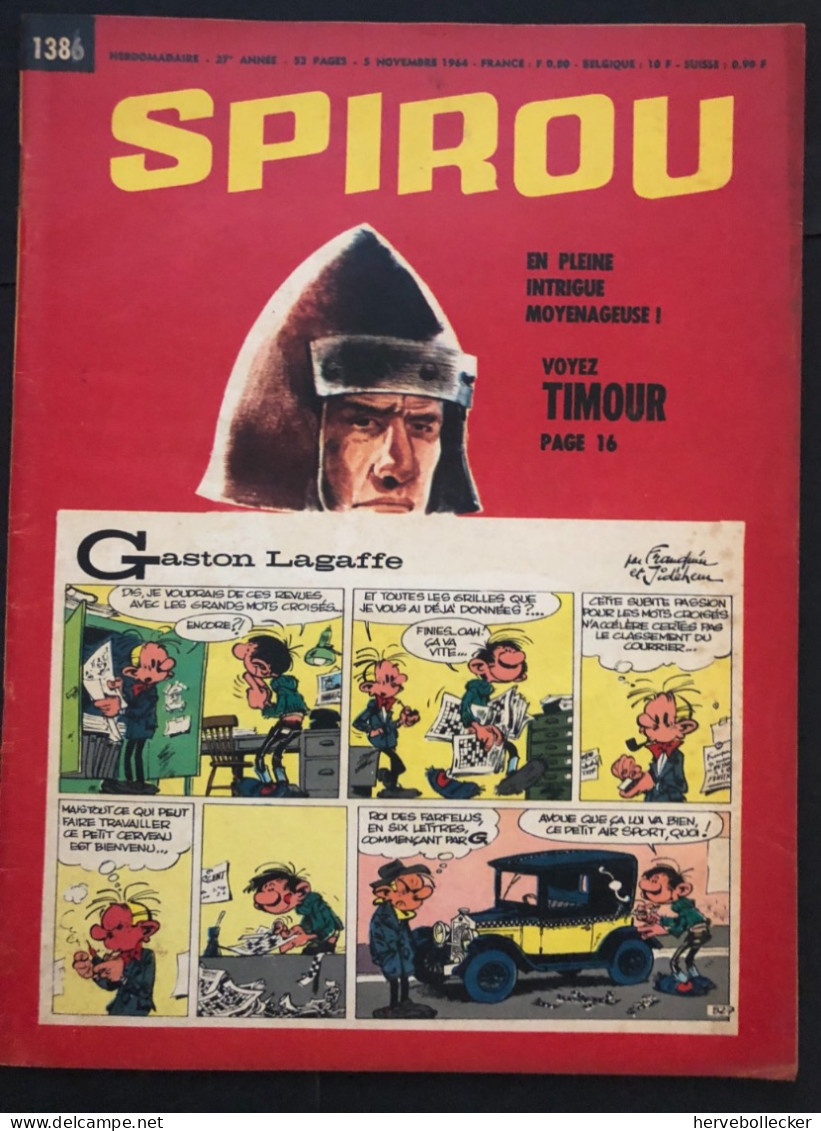 Spirou Hebdomadaire N° 1386 -1964 - Spirou Magazine