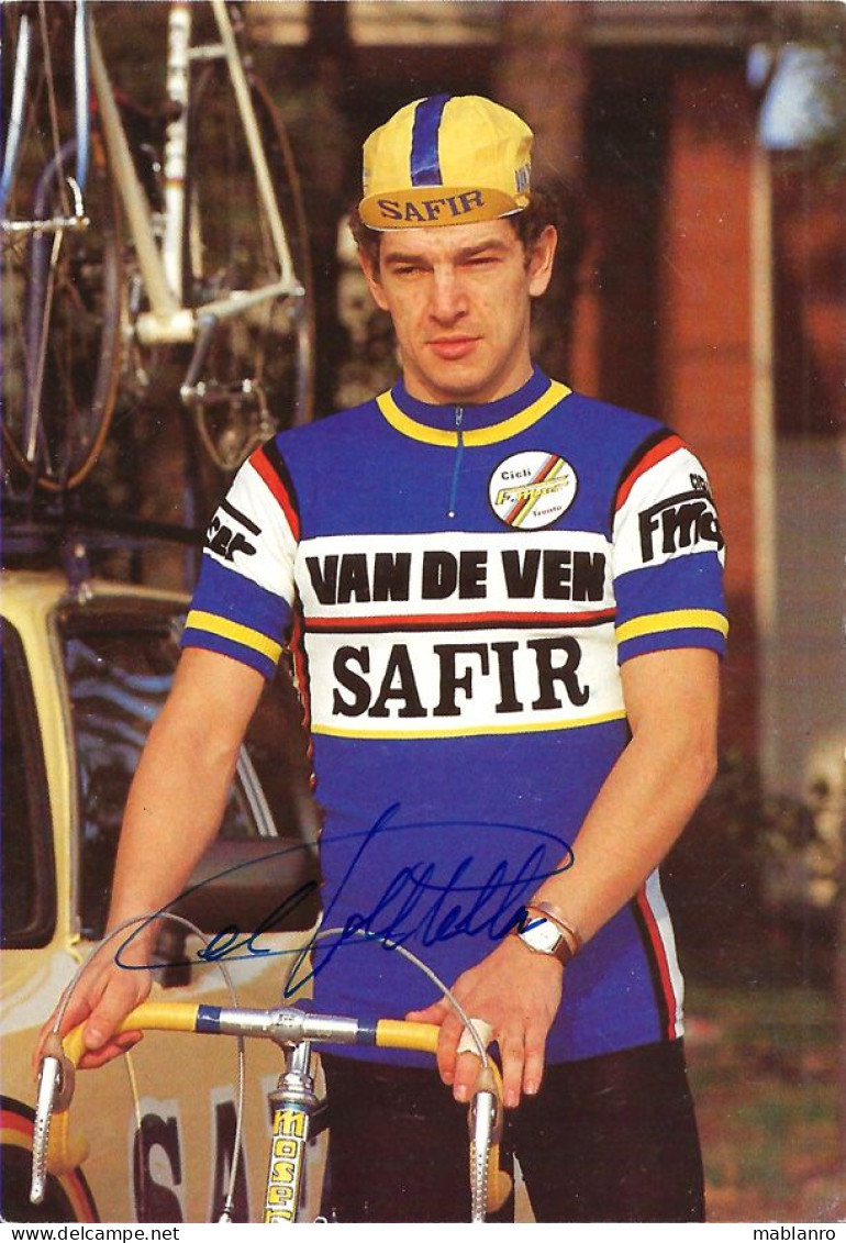 CARTE CYCLISME WALTER DALGAL SIGNEE TEAM SAFIR 1983 - Cyclisme