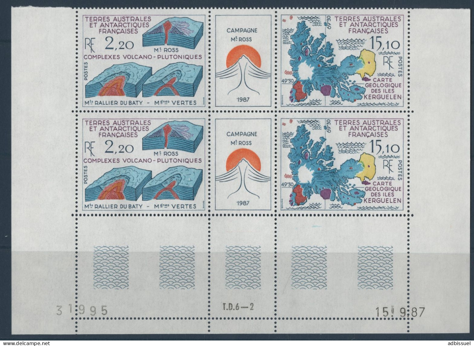 TAAF N° 139A Bloc De Quatre Neuf ** (MNH) + Coin Daté 15/9/87 TB - Unused Stamps