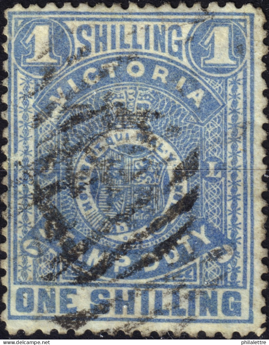 AUSTRALIA / VICTORIA - SG257 1sh Chalky Blue Stamp Duty Revenue Stamp - Used (fiscal) - Faults - Usati