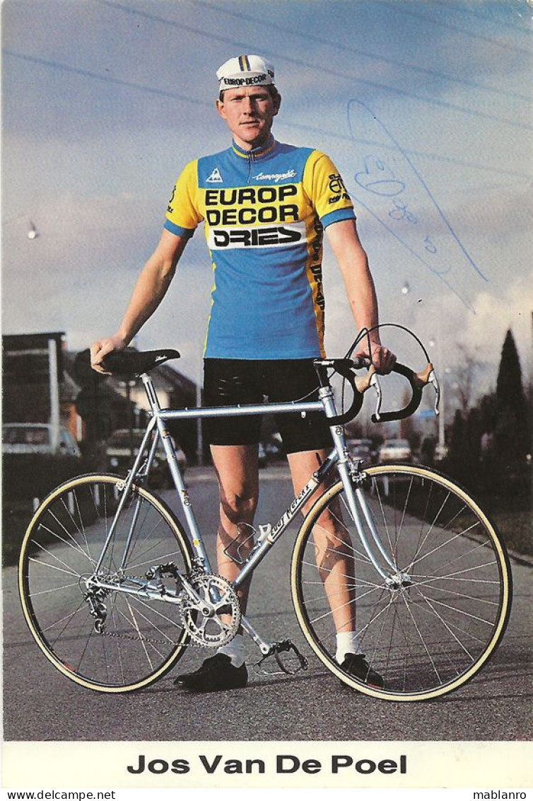 CARTE CYCLISME JOS HAEX SIGNEE TEAM EUROP DECOR 1983 - Cyclisme