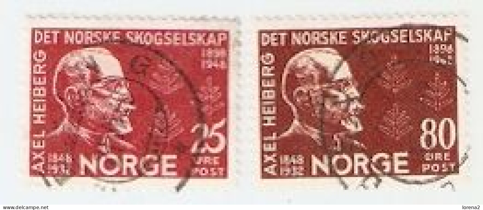 Sellos Usados Noruega. Yvert 306-307. Alex Heiberg. Noruega306-307 - Andere & Zonder Classificatie