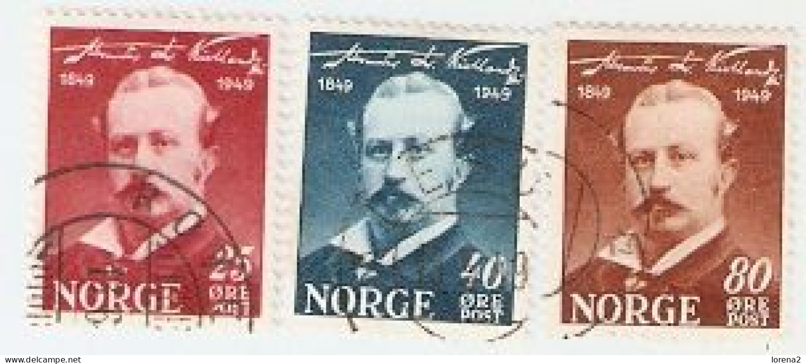 Sellos Usados Noruega. Yvert 311-313. Personaje. Noruega311-313 - Altri & Non Classificati