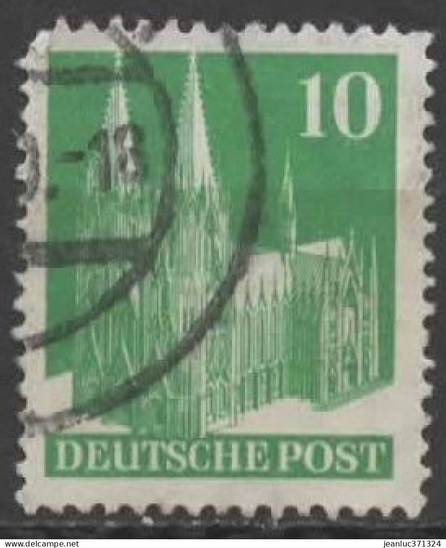 ALLEMAGNE BIZONE N° 48 O Y&T 1948 Cathédrale De Cologne - Usados