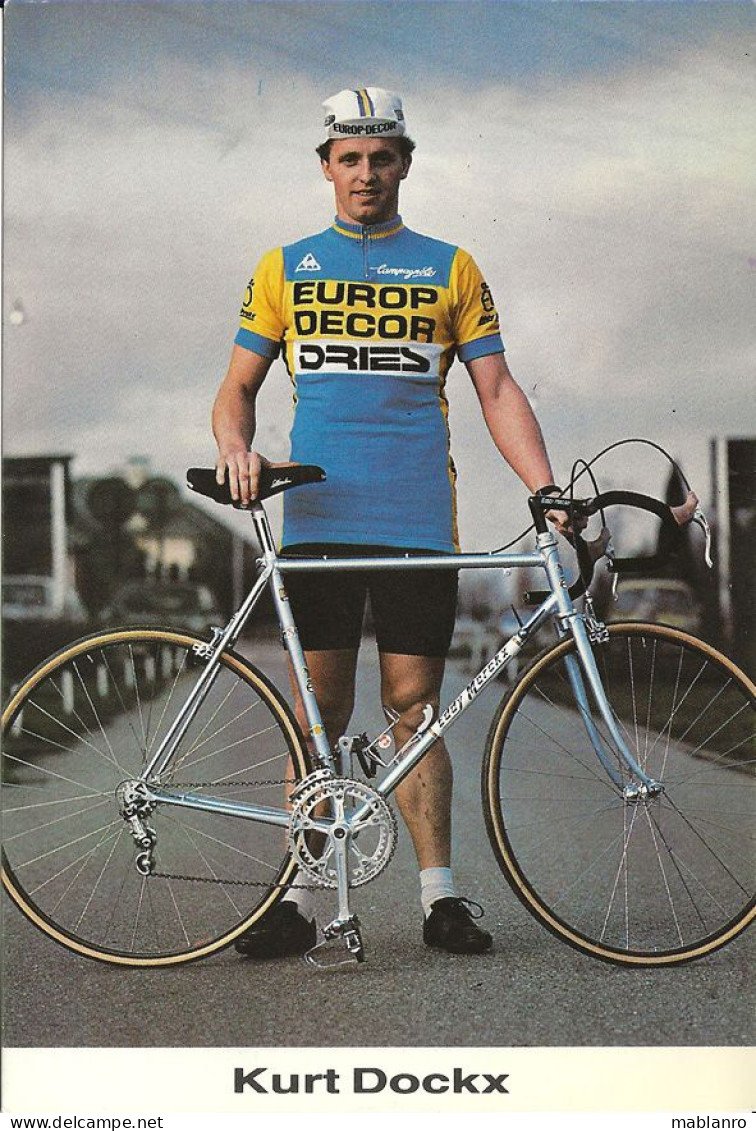 CARTE CYCLISME KURT DOCKX TEAM EUROP DECOR 1983 - Cyclisme