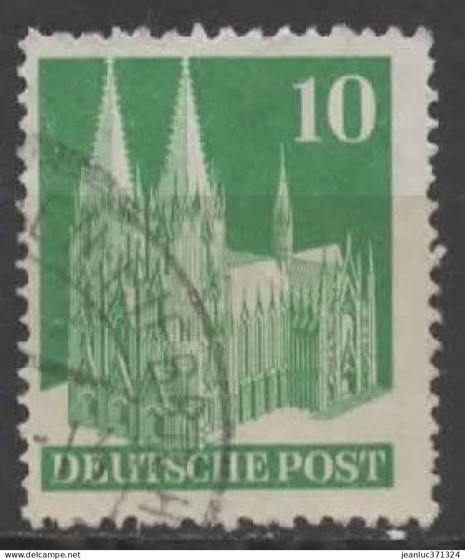 ALLEMAGNE BIZONE N° 48 O Y&T 1948 Cathédrale De Cologne - Used Stamps