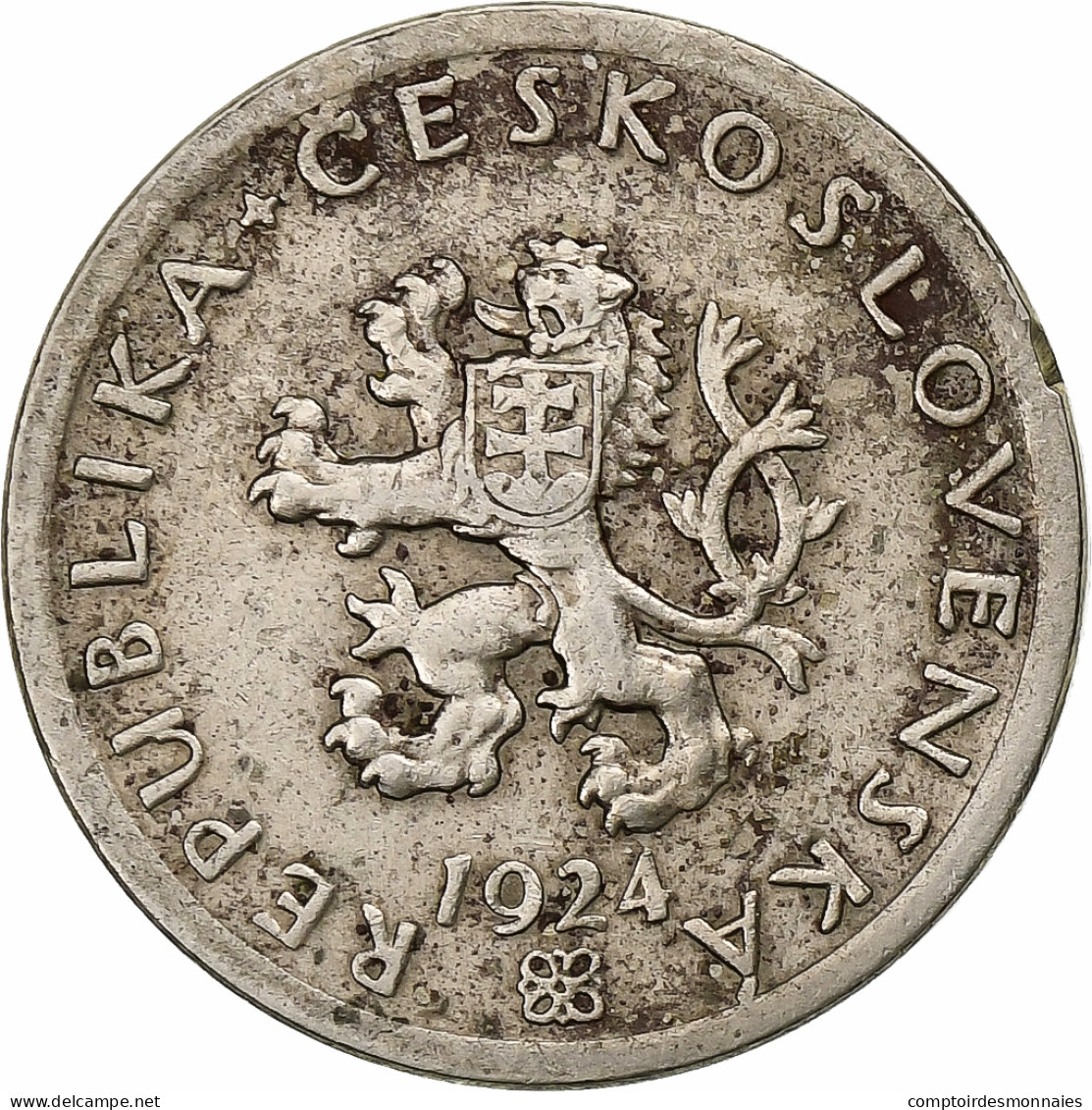 Tchécoslovaquie, 20 Haleru, 1924, Cupro-nickel, TTB, KM:1 - Cecoslovacchia