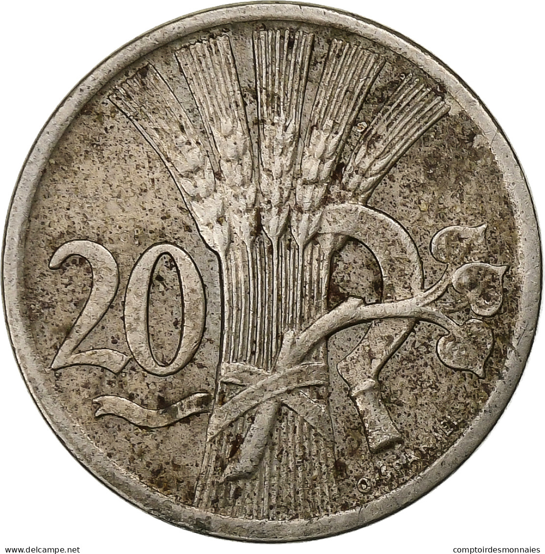 Tchécoslovaquie, 20 Haleru, 1924, Cupro-nickel, TTB, KM:1 - Checoslovaquia