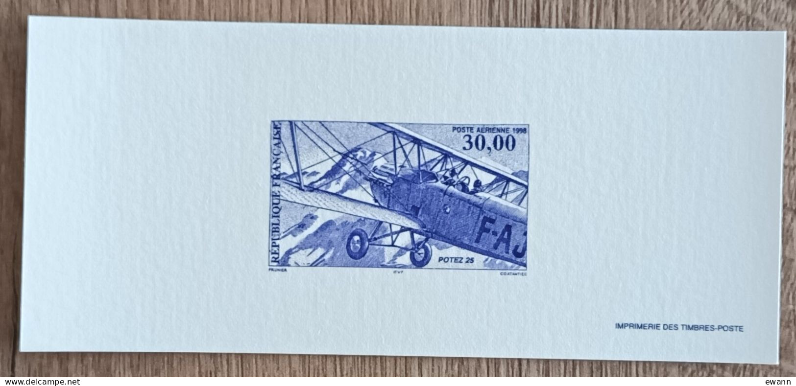 GRAVURE - YT Aérien N°62 - Biplan Potez 25 - 1998 - Documents De La Poste