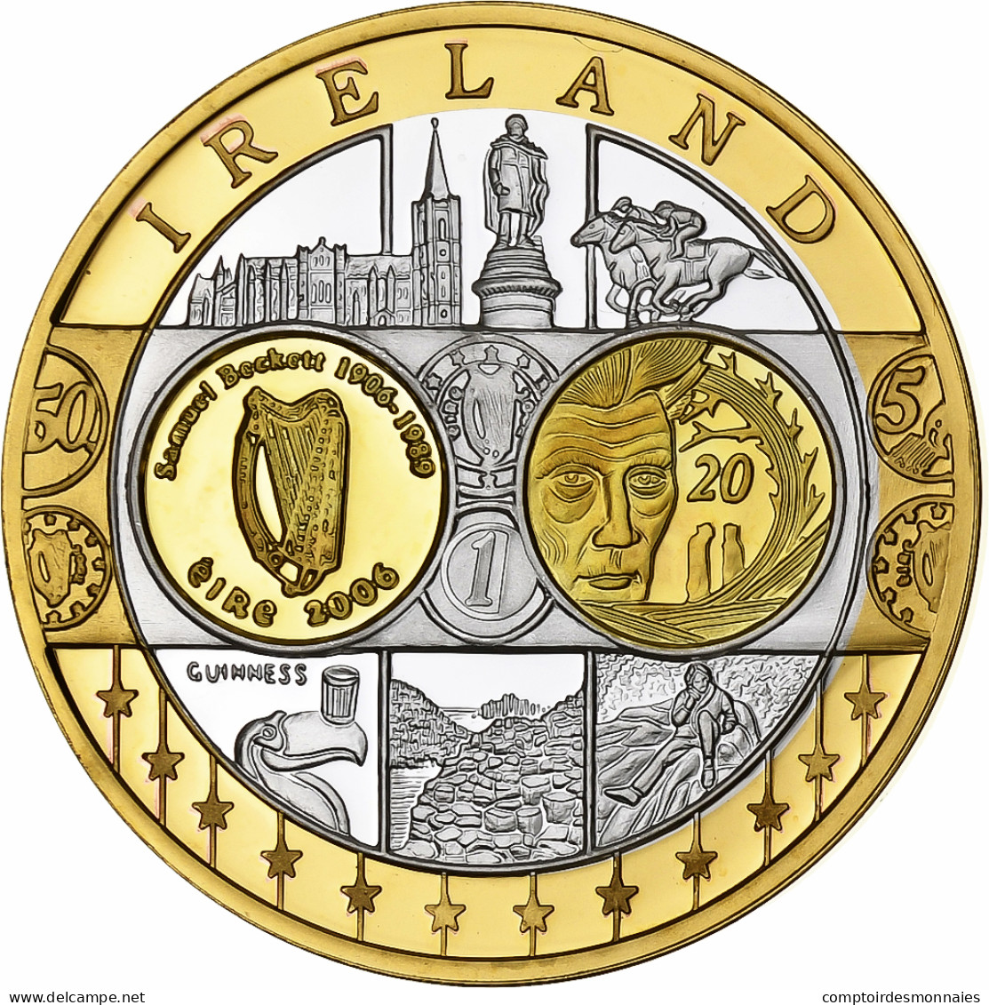 Irlande, Médaille, L'Europe, Cuivre Plaqué Argent, FDC - Otros & Sin Clasificación