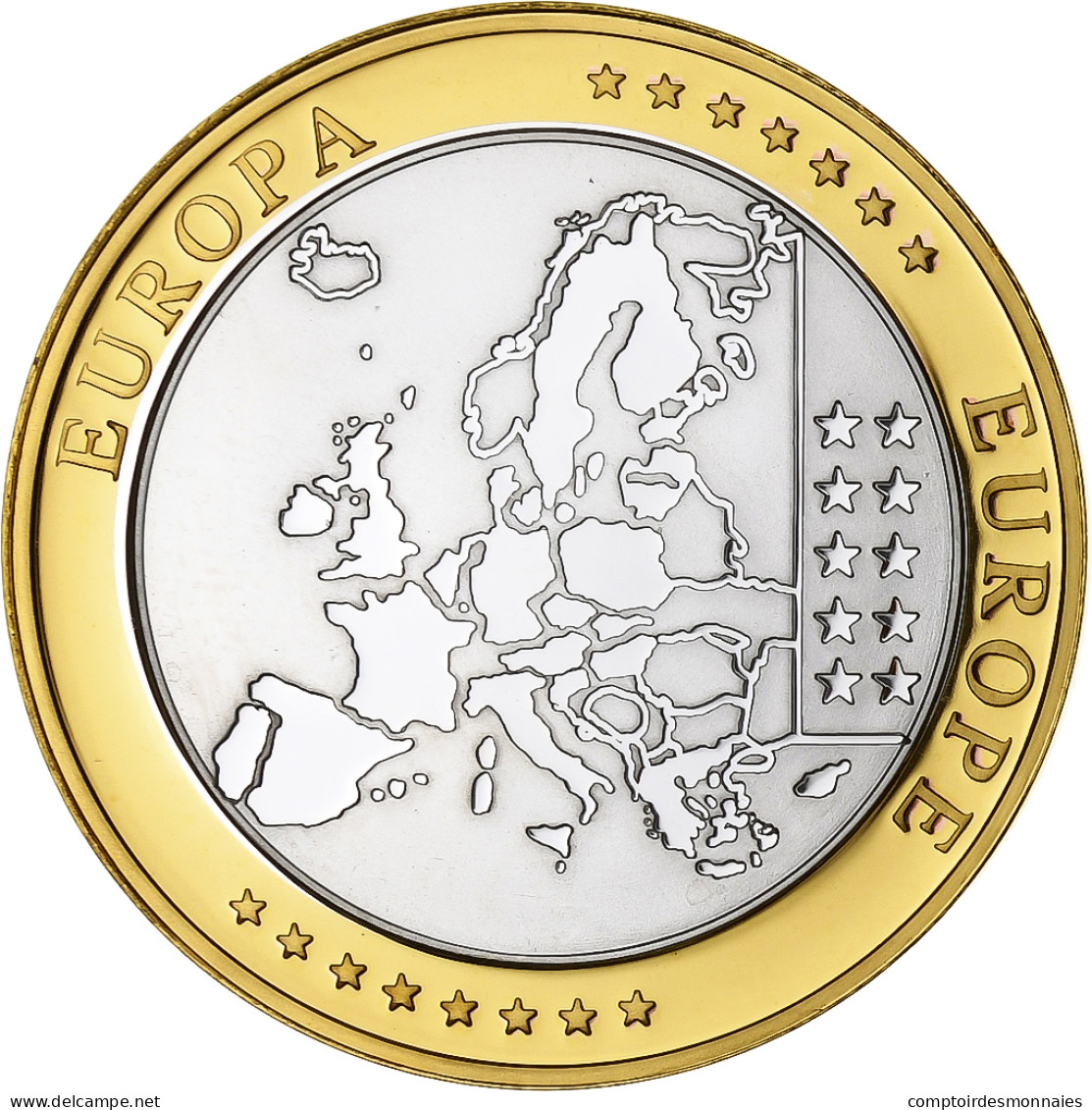 Irlande, Médaille, L'Europe, Cuivre Plaqué Argent, FDC - Andere & Zonder Classificatie