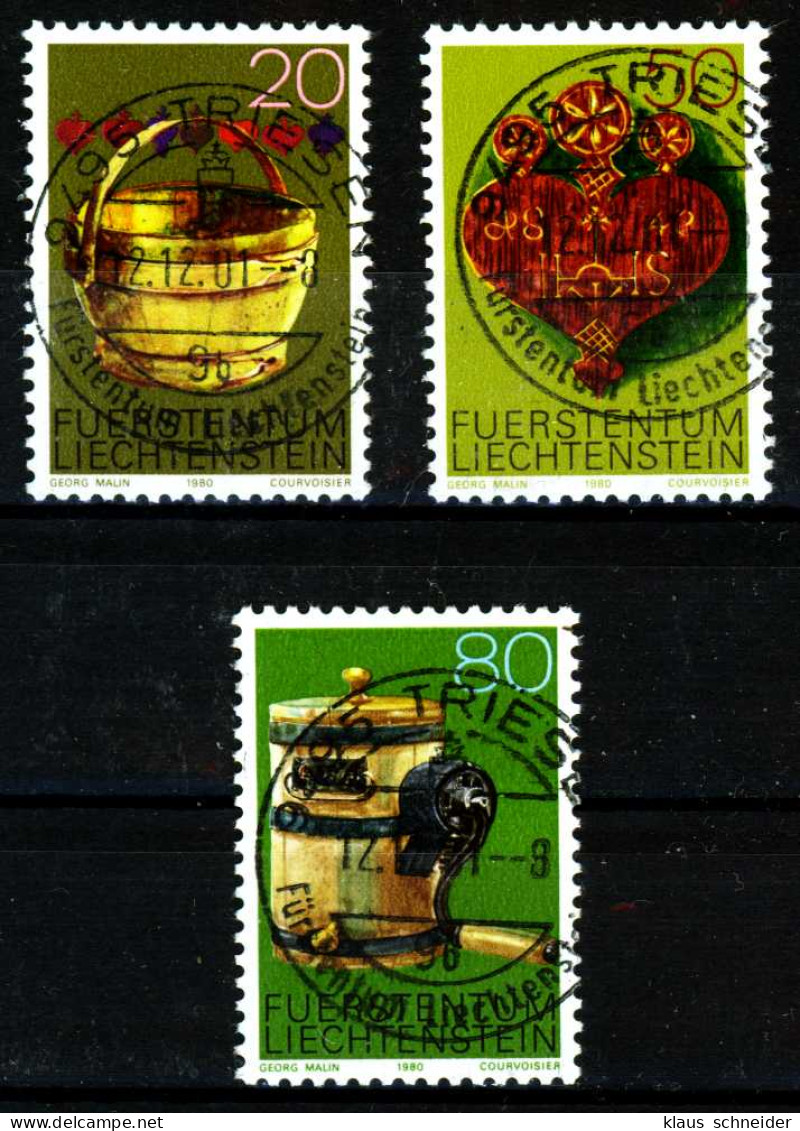 LIECHTENSTEIN 1980 Nr 747-749 Zentrisch Gestempelt X1A2972 - Used Stamps
